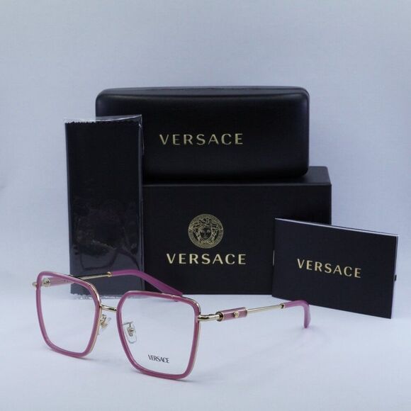 🕶️ New Versace VE1294D 1510 Eyeglasses - Opal Bordeaux/Gold Frame - Picture 11 of 11